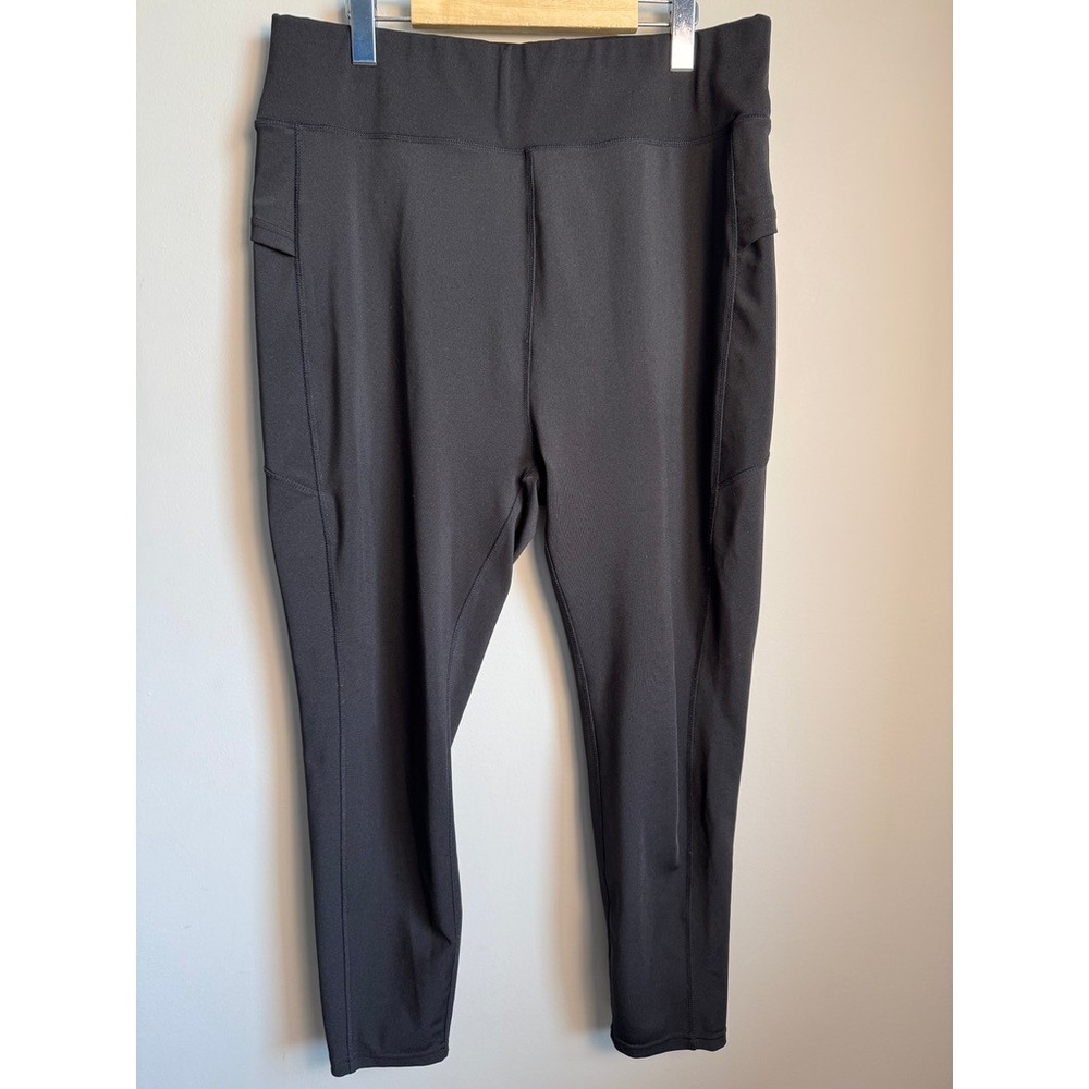 Pop Fit Pocket Leggings Women 3XL Black Activewear Yoga Athleisure Casual School